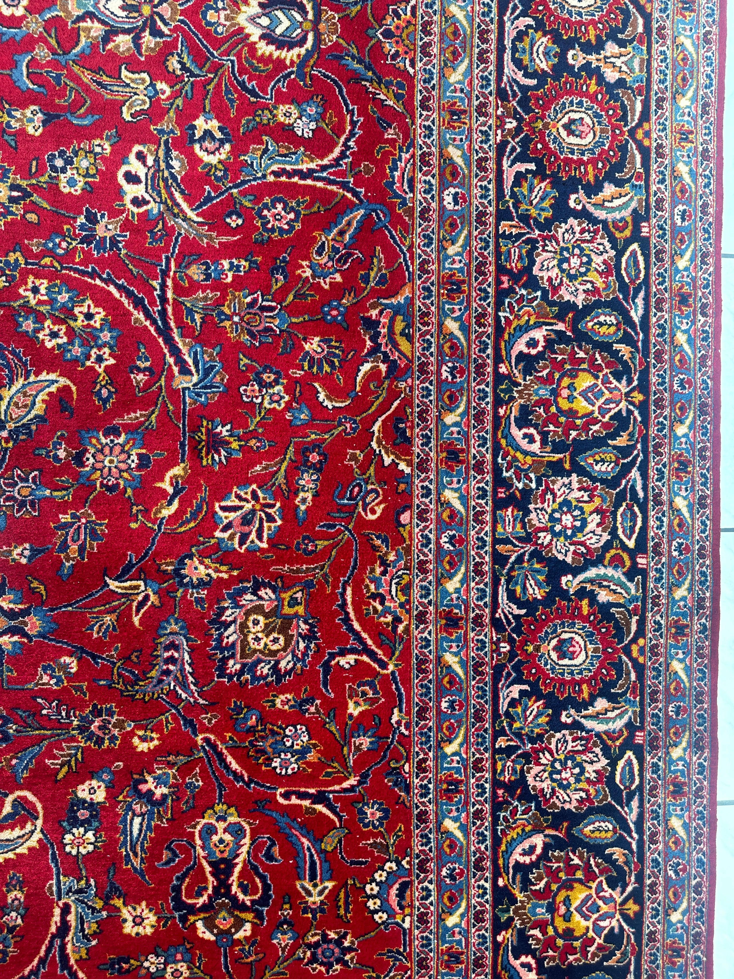 Incredible Persian Kashan All Over Wool Rug 10’2” x 14’ by Rugistan - product image 10 for Resin Society