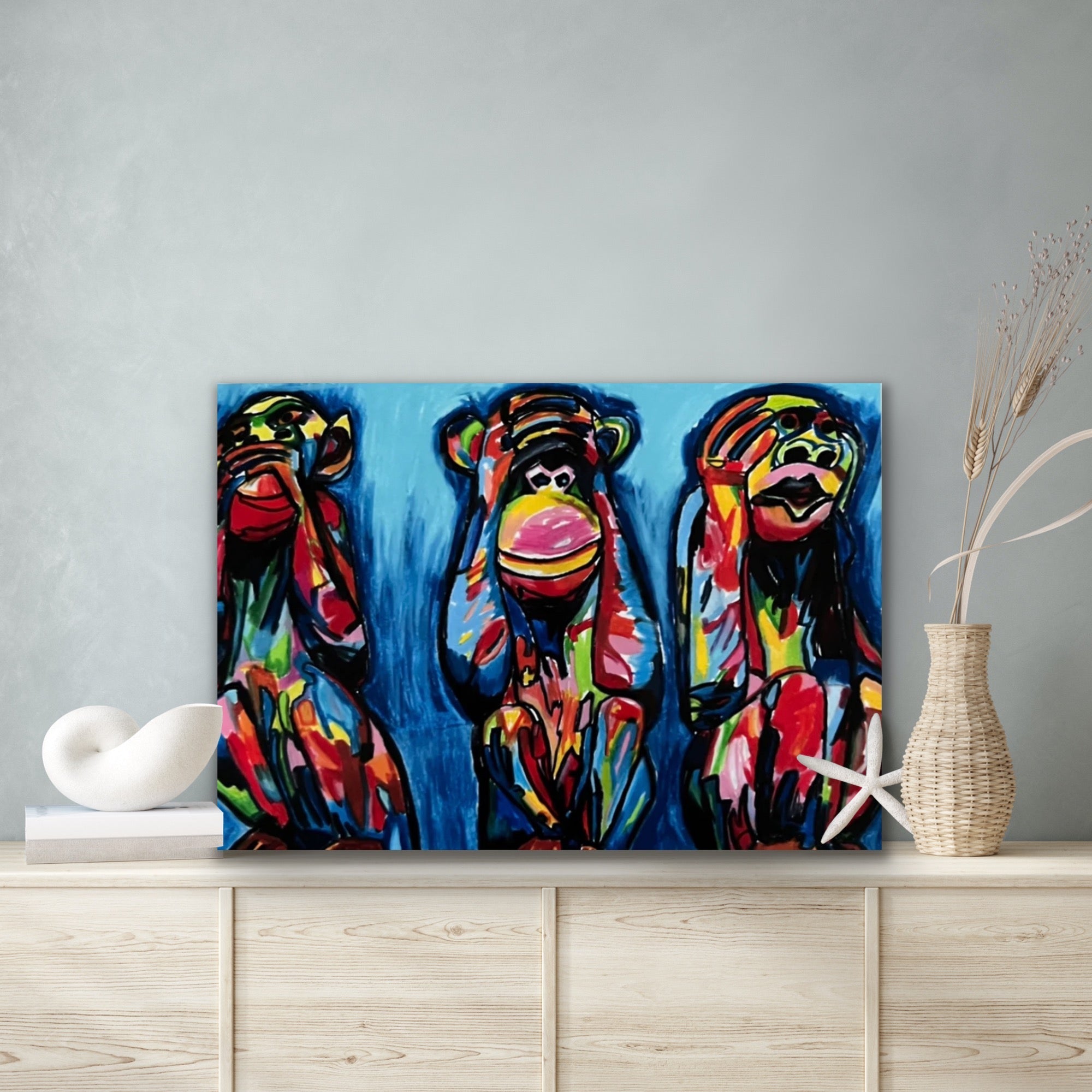 Wise Monkeys - Art Prints detail image - Resin Society