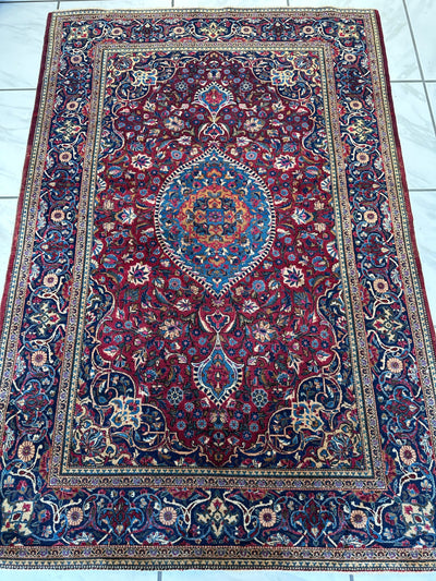 Antique Persian Kashan Debir Rug – 4’3” x 6’4” – Circa 1920s – by Rugistan - product image 4 for Resin Society