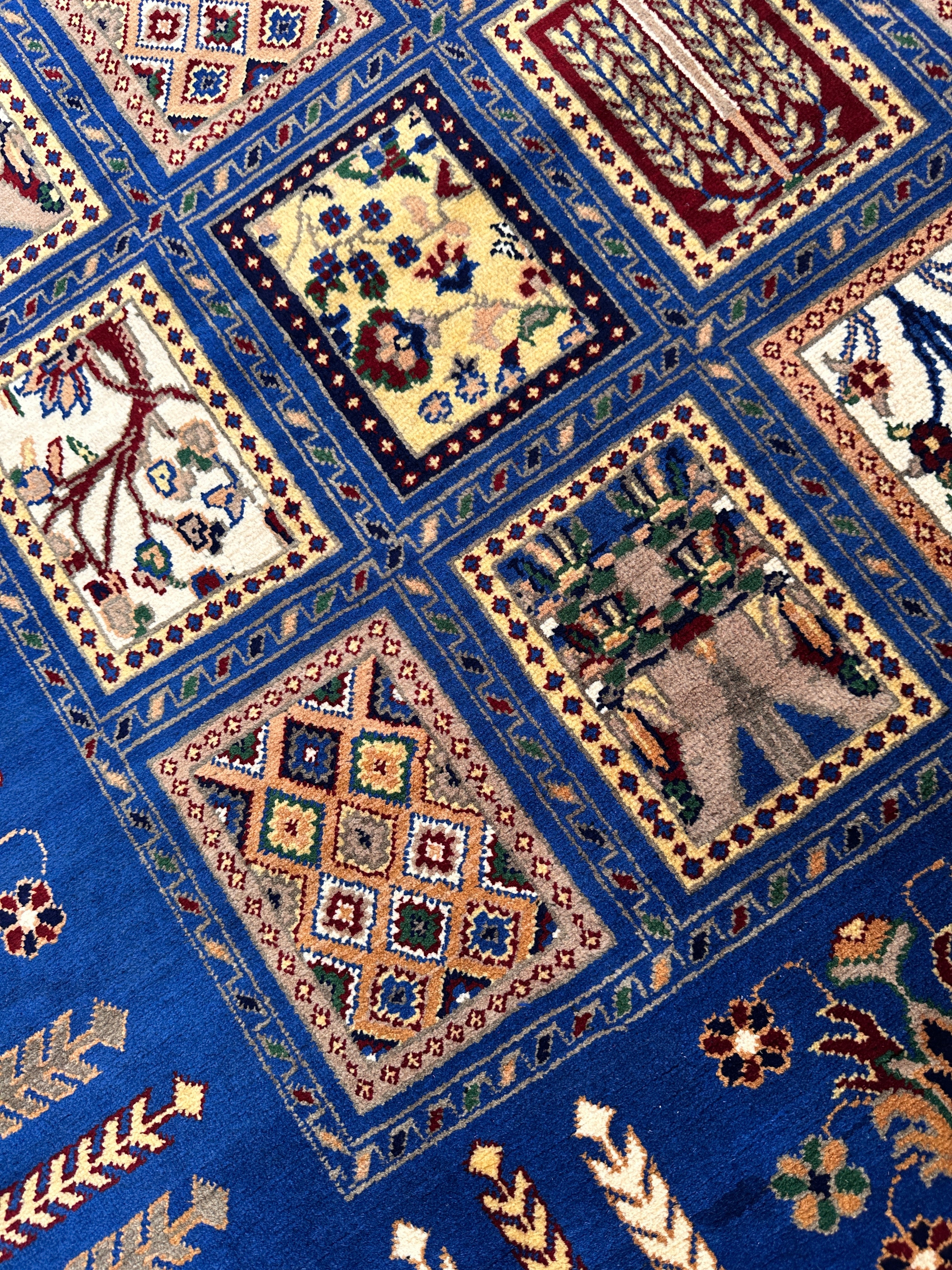 6'9″ x 10' Hand-Knotted Afghani Bakhtiari Wool Rug – Persian Garden by Rugistan - product image 5 for Resin Society