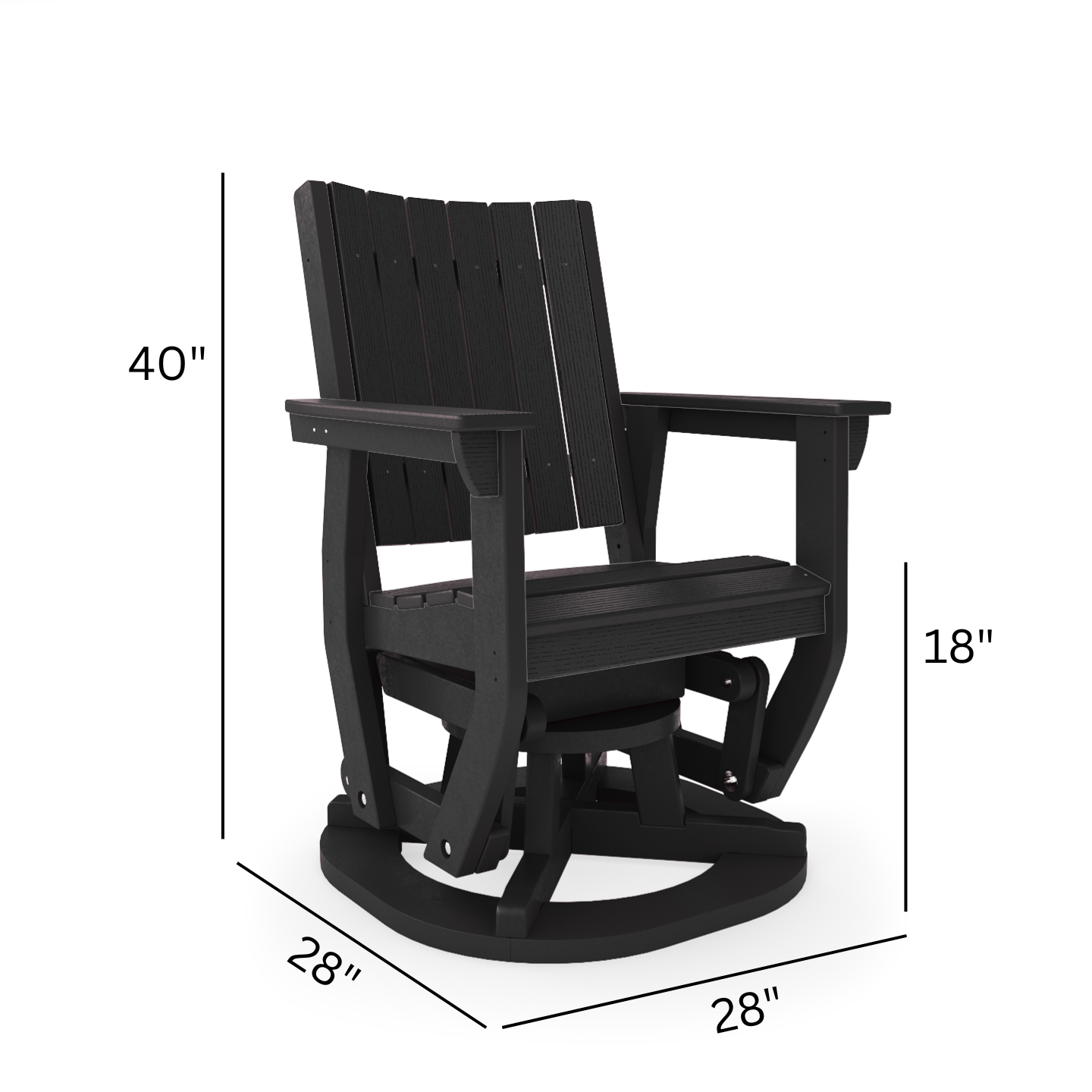 SoPoly Callaway Swivel Glider outdoor chair in multiple colors