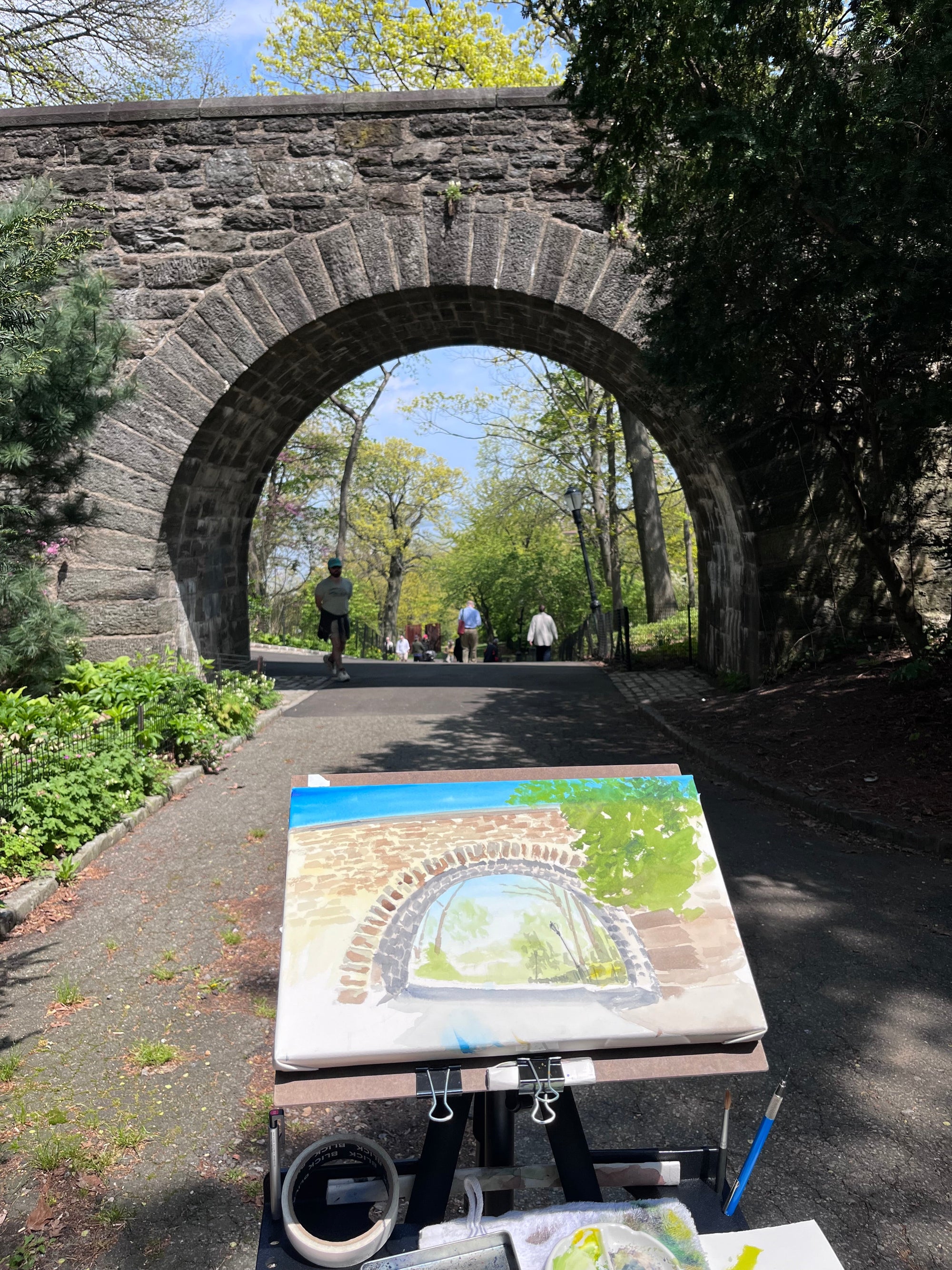Linden Terrace Arch, Watercolor, Plein Air by Art By Francis - product image 4 for Resin Society