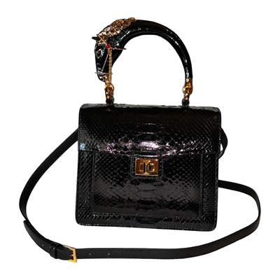 Devon Horse Handle Handbag Authentic Black Python by Allysa Payne Beverly Hills - product image 4 for Resin Society