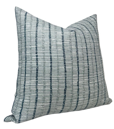 Taza Pillow Cover in Mineral Blue, McLaurin + Piercy Textiles