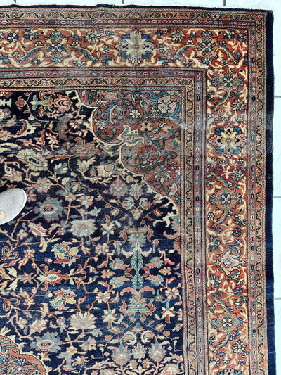 Antique Persian Mahal Rug 8’3”x12’ - Circa 1900 Treasure by Rugistan - product image 9 for Resin Society