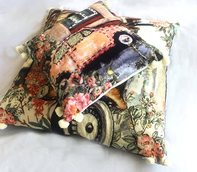 Decorative Small Throw Pillow 12" X 12" by Vibhsa