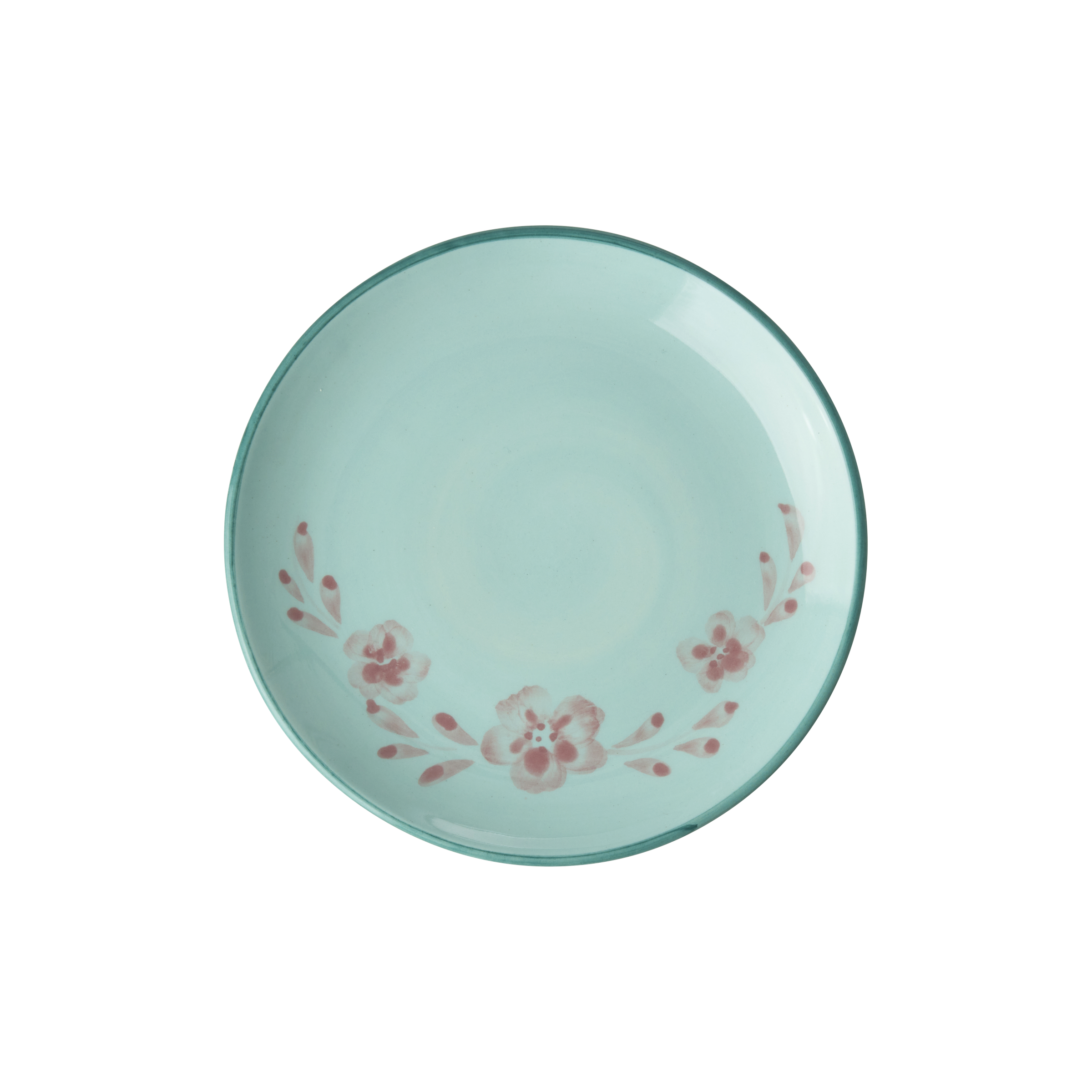 Ceramic Cake Plate with Hand Painted Flower Vine by Rice By Rice - main product image for Resin Society
