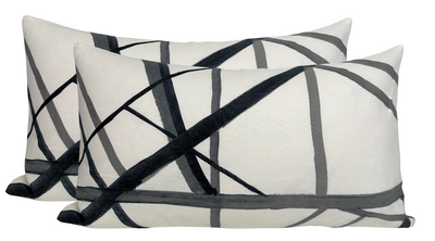 Channels Pillow Cover in Ebony, Kelly Weasrtler Textiles