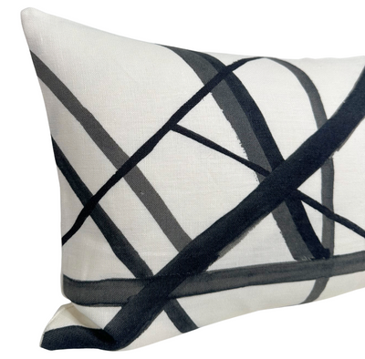 Channels Pillow Cover in Ebony, Kelly Weasrtler Textiles