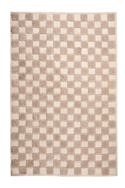Checkered – High and Low Shearling Rug by Homelosophy