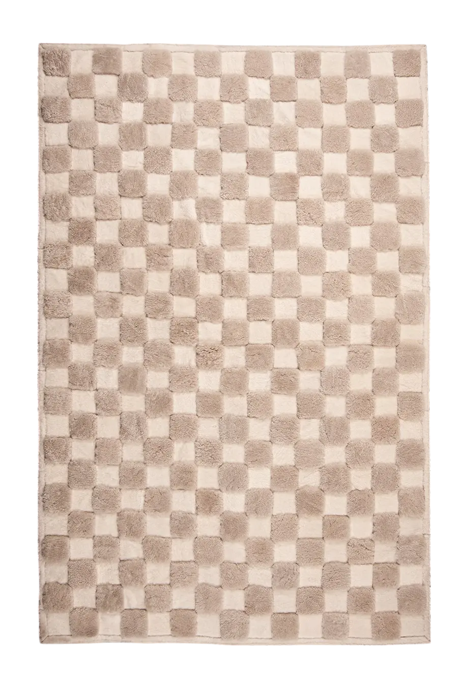 Checkered – High and Low Shearling Rug by Homelosophy