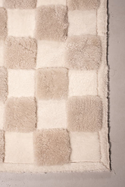 Checkered – High and Low Shearling Rug by Homelosophy