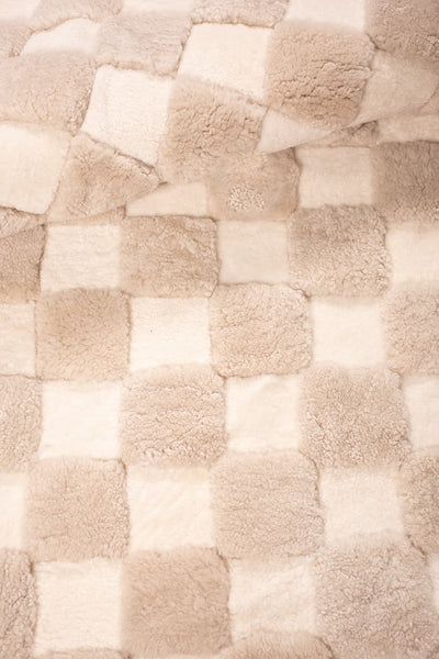 Checkered – High and Low Shearling Rug by Homelosophy