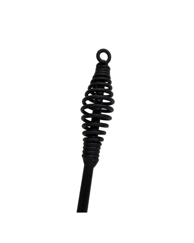 The Woodhaven 36 inch heavy duty steel fire poker with spiral handle and claw end