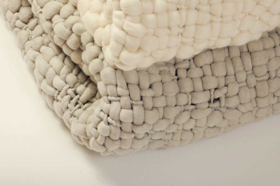 Clouds Chunky Knit Throw Pillow by Homelosophy