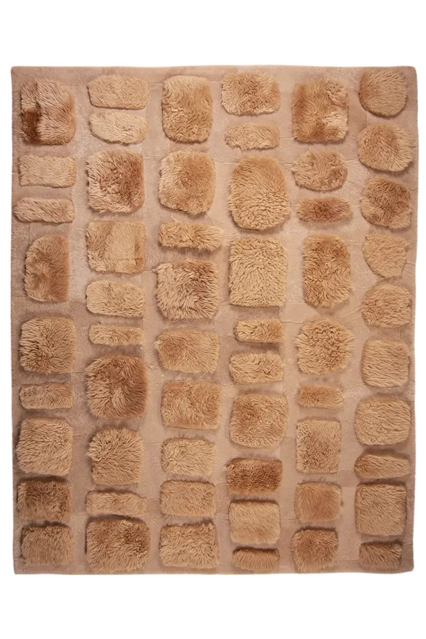 Cobblestone – Custom Sheepskin & Shearling Rug by Homelosophy