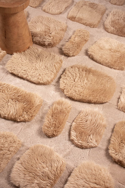 Cobblestone – Custom Sheepskin & Shearling Rug by Homelosophy