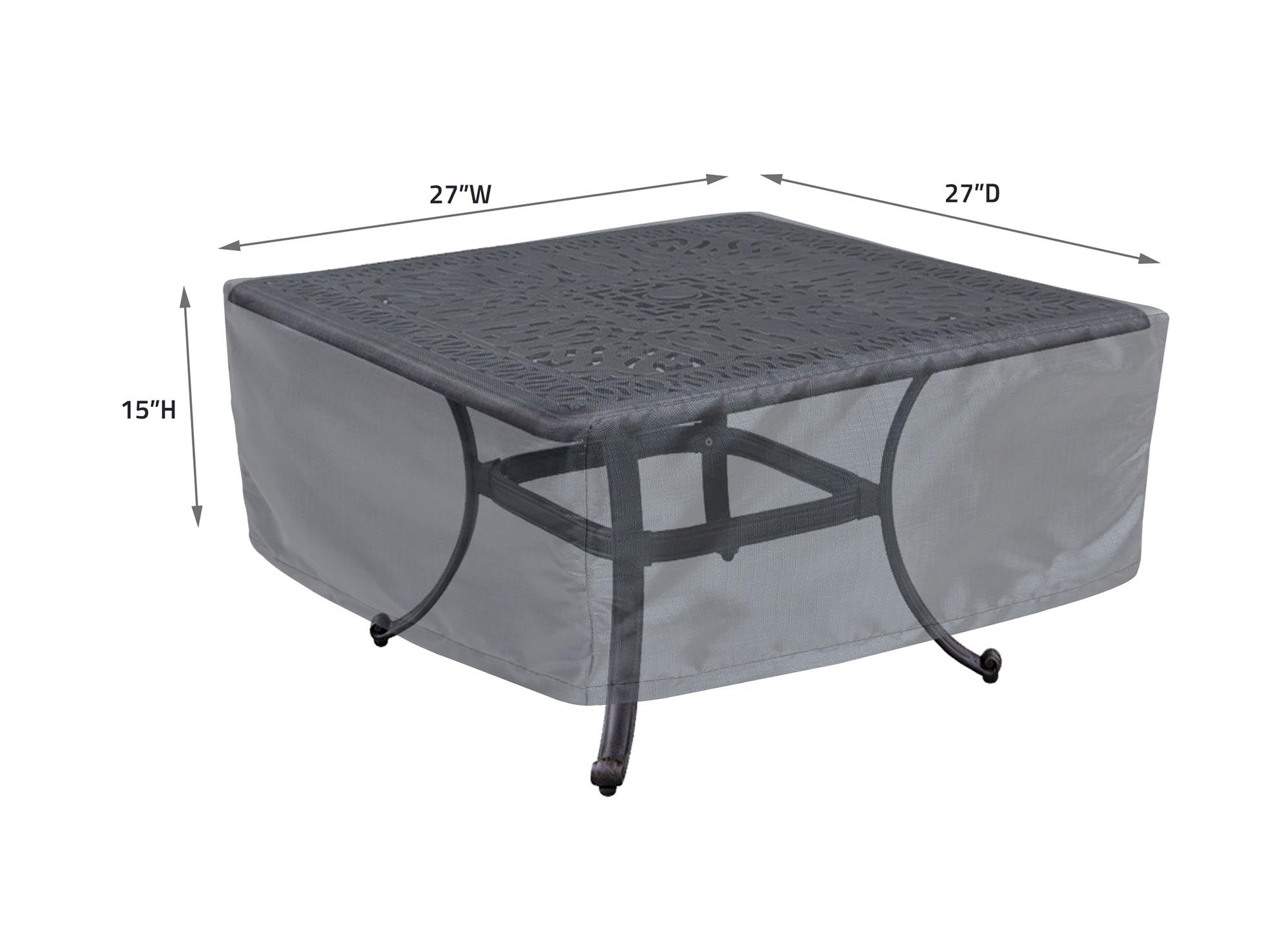 Occasional Table Square/Round 24-26 - 27''Wx27''Dx15''H - Mercury by Shield Outdoor Covers - product image 2 for Resin Society