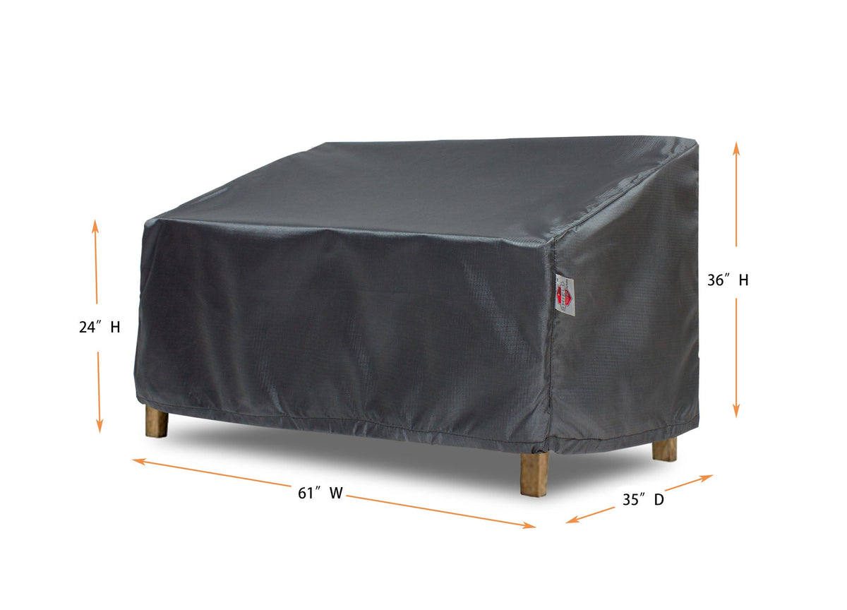 love Large Cover - 62.5" W x 35" D x 24''/36" H - Mercury by Shield Outdoor Covers - product image 2 for Resin Society
