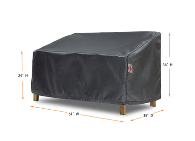 love Large Cover - 62.5" W x 35" D x 24''/36" H - Mercury by Shield Outdoor Covers - product image 2 for Resin Society