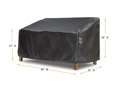love Small Cover - 58" W x 32" D x 21''/ 34" H - Mercury by Shield Outdoor Covers - product image 2 for Resin Society