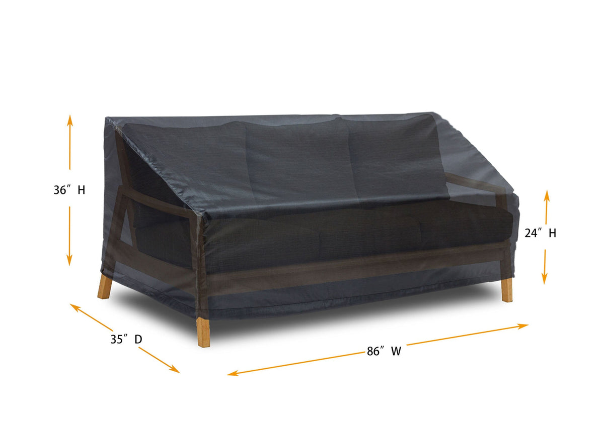 Sofa Cover Medium - 86"W x 35"D x 24''/36"H Gold by Shield Outdoor Covers - product image 2 for Resin Society