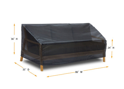 Sofa Cover Medium - 86"W x 35"D x 24''/36"H Gold by Shield Outdoor Covers - product image 2 for Resin Society