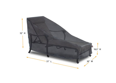 Long Chaise Lounge Cover - 77" L x 30" W x 16.5''/22.5"/32'' H - Mercury by Shield Outdoor Covers - product image 2 for Resin Society