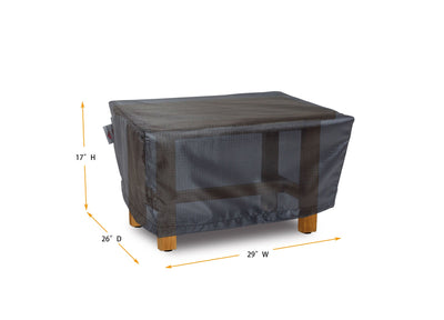 Ottoman Cover Rectangle - 29" W x 26" D x 17" H Gold by Shield Outdoor Covers - product image 2 for Resin Society
