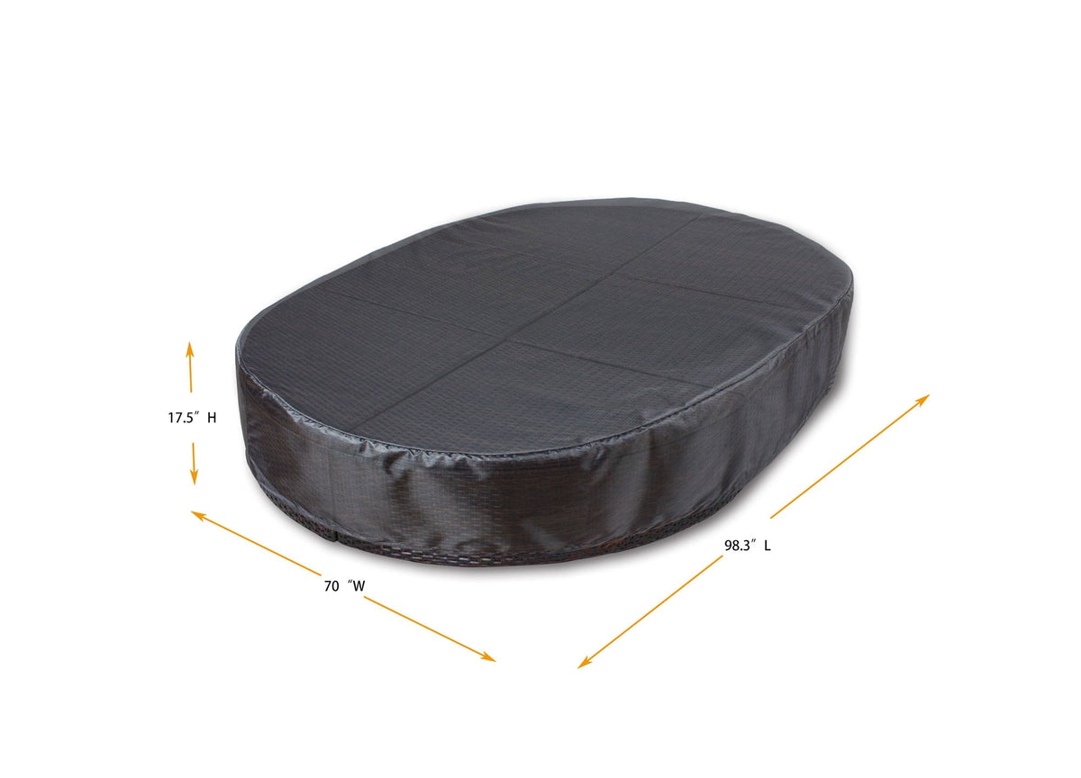 Sunbed Cover - 70" W x 98.3" L x 17.5" H - Mercury by Shield Outdoor Covers - product image 2 for Resin Society