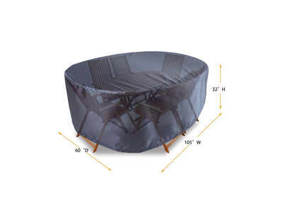 Small Rectangle Dining Table Chairs Cover by Shield Outdoor Covers - product image 2 for Resin Society