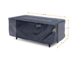 Rectangle Fire Table Cover - 53" W x 33" D x 25" H - Mercury by Shield Outdoor Covers - product image 2 for Resin Society