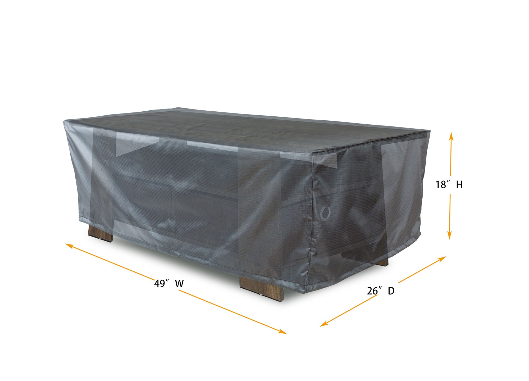 Coffee table Cover - 49" W x 26" D x 18" H - Mercury by Shield Outdoor Covers - product image 2 for Resin Society