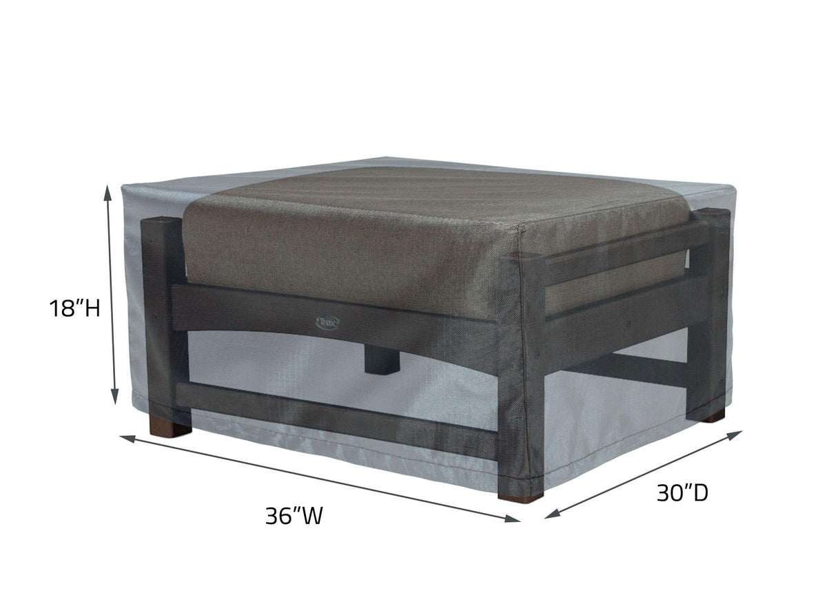 Ottoman Cover Large - 36"Wx30"Dx18"H - Mercury by Shield Outdoor Covers - product image 2 for Resin Society
