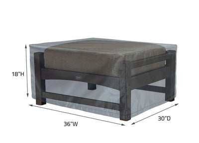 Ottoman Cover Large - 36"Wx30"Dx18"H - Mercury by Shield Outdoor Covers - product image 2 for Resin Society