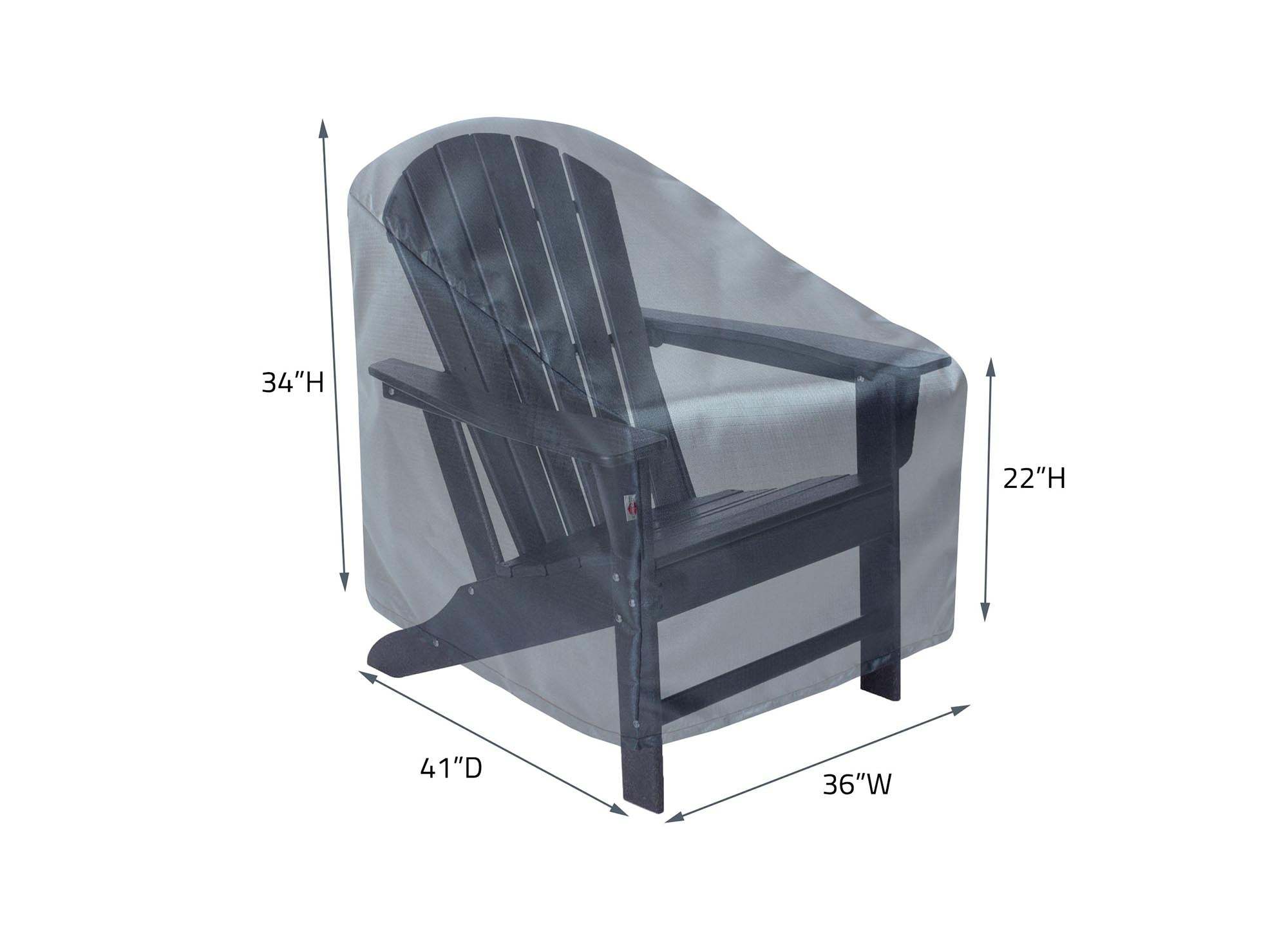 Lounge Chair Chair Cover Large - 36"Wx41"Dx34"H - Mercury by Shield Outdoor Covers - product image 2 for Resin Society