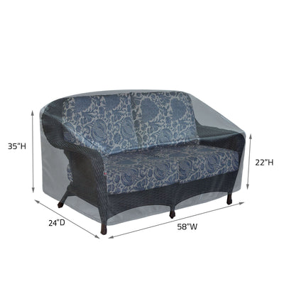 Loveseat Glider Chair Cover - 58"Wx38"Dx35"H - Mercury by Shield Outdoor Covers - product image 2 for Resin Society