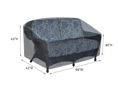 Loveseat Cover X Large - 69"Wx42"Dx43"H - Mercury by Shield Outdoor Covers - product image 2 for Resin Society