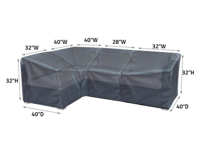 Modular Cover Left End - 32"Wx40"Dx32"H - Mercury by Shield Outdoor Covers - product image 3 for Resin Society
