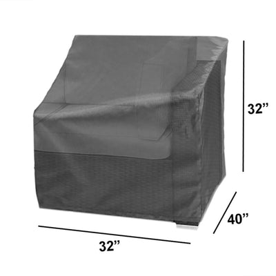 Modular Cover Right End - 32"Wx40"Dx32"H - Mercury by Shield Outdoor Covers - product image 2 for Resin Society