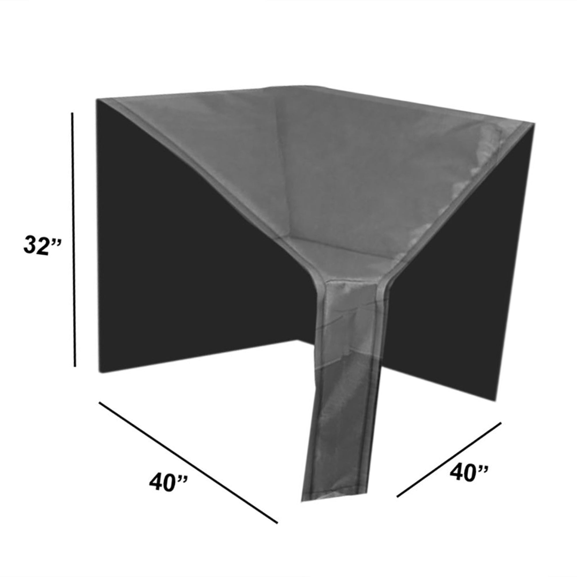Modular Cover Straight Corner - 40"Wx40"Dx32"H - Mercury by Shield Outdoor Covers - product image 2 for Resin Society