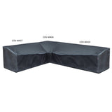 Modular Cover Sofa Right End - 88"Wx40"Dx18"H - Mercury by Shield Outdoor Covers - product image 3 for Resin Society