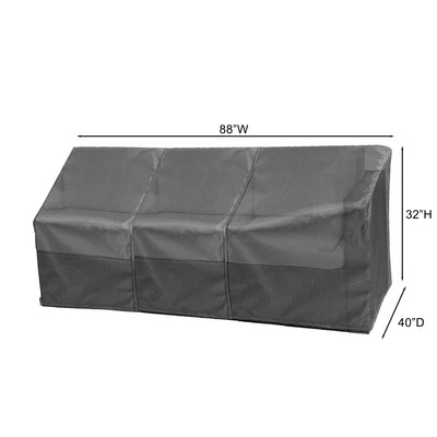Modular Cover Sofa Right End - 88"Wx40"Dx18"H - Mercury by Shield Outdoor Covers - product image 2 for Resin Society