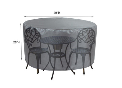 Round/Square Table Chair Cover 36" - DIA48"X25"H - Mercury by Shield Outdoor Covers - product image 2 for Resin Society