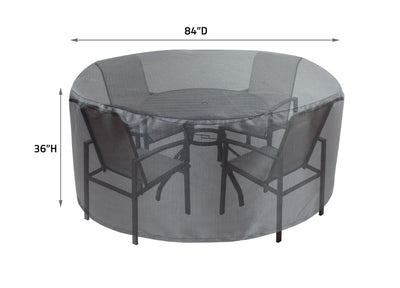 Round/Square Table Chair Cover 48" - DIA84'"x36'" - Mercury by Shield Outdoor Covers - product image 2 for Resin Society
