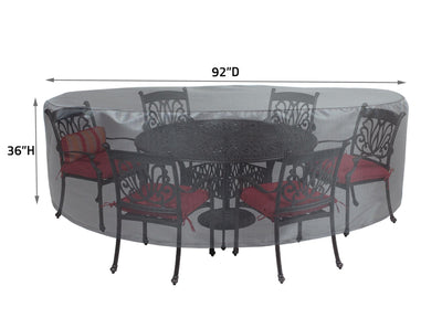 Round/Square Table Chair Cover 54" - DIA92'"x36'" - Mercury by Shield Outdoor Covers - product image 2 for Resin Society