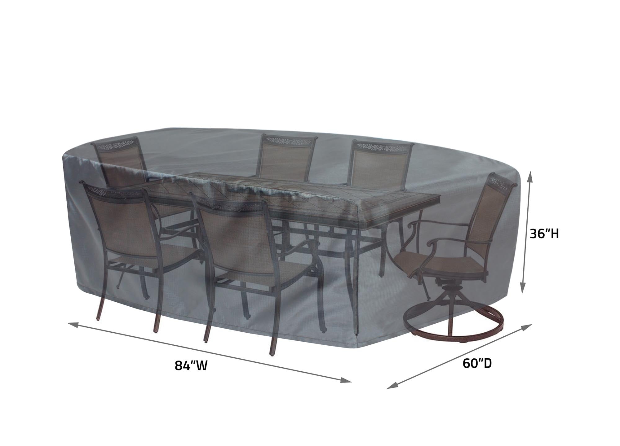 Shield Mercury Cover for 586 Fits Small Oval/Rectangle Table& Chairs by Shield Outdoor Covers - product image 2 for Resin Society