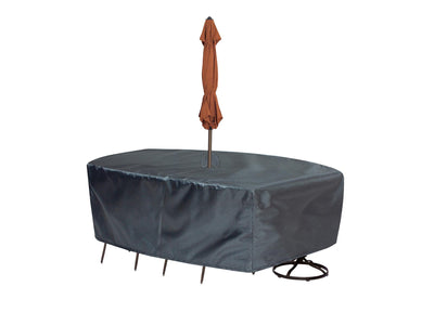 Shield Mercury Cover for 587 Fits Small Oval/RectangleTable & Chairs by Shield Outdoor Covers - main product image for Resin Society