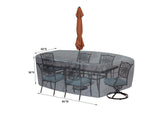 Shield Mercury Cover for 587 Fits Small Oval/RectangleTable & Chairs by Shield Outdoor Covers - product image 2 for Resin Society