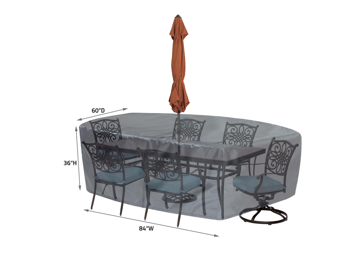 Shield Mercury Cover for 587 Fits Small Oval/RectangleTable & Chairs by Shield Outdoor Covers - product image 2 for Resin Society